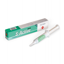S-ACTIVE PLUS (10 gr) – Tranquillante naturale per cavalli  per gestire lo stress del cavallo pre-gara e/o a causa del trasporto.