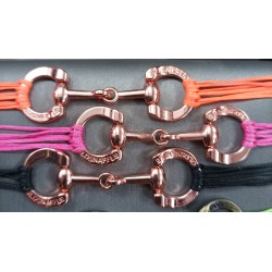 GoldSnaffle Bracciale Filetto per equitazione placcato con filetto oro-rosa