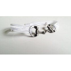 GoldSnaffle Bracciale Filetto per equitazione placcato con filetto argento brunito