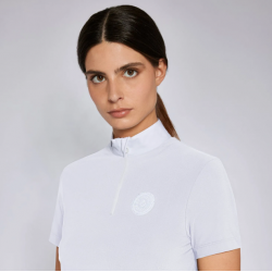 Polo CAVALLERIA TOSCANA EQUITAZIONE MONTA INGLESE da competizione da donna in jersey tecnico e maniche corte