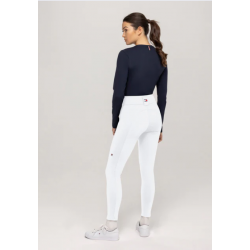 Leggings Pantaloni Donna Tommy Hilfiger Equestrian Vermont Full Grip TH Optic White
