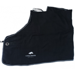 COPERTA PILE PER CAVALLO ASCIUGASUDORE E PASSEGGIO C.M COLLACTION CON RIFINITURE BIANCHE E LOGO 