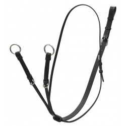 MARTINGALA COLLIER REGOLABILE IN CUOIO, FIBBIE INOX