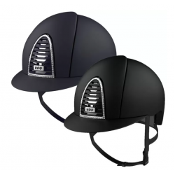 Cap Equitazione Kep Italia Cromo 2.0 Textile Cornice Swarovski