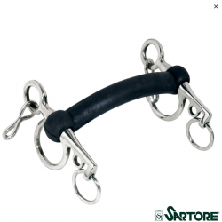 PELHAM RIGIDO GOMMA MM 19,INOX aste corte
