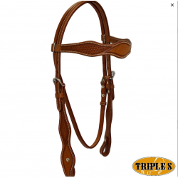 TESTIERA TRIPLE S SAGOMATA BASKET ROSSICCIA FIBBIE ACCIAIO INOX