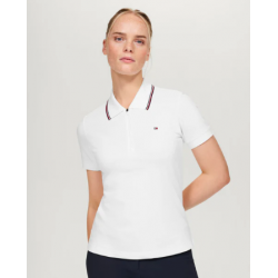 Polo con cerniera Camden BIANCO OTTICO TOMMY HILFIGER