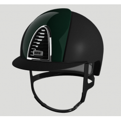 CASCO KEP ITALIA NERO HELMET CROMO 2.0 TEXTILE  FRONTE RETRO POLISH VERDE SCURO