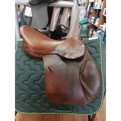Sella Usata Francese Forester monta inglese cuoio misura 17'' marrone 