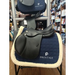 SELLA SEMI NUOVA PRESTIGE PARIS 2 NERA PELLE DOPPIATA MISURA 17'' / 33 