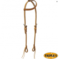 Testiera Triple S ad orecchio realizzata con decorazione basket, fibbie acciaio inox.