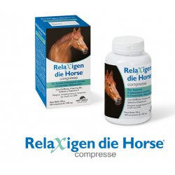 Relaxigen die Horse compresse NBF LANES Per favorire il benessere animale e il normale rilassamento. Mangime complementare in compresse per cavalli non DPA con Griffonia, Vitamina B6, Selenio e Vitamina E.