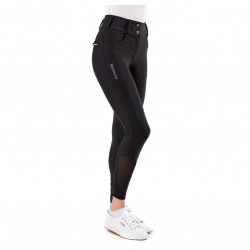 PANTALONI EQUITAZIONE DONNA MONTA INGLESE D·ISTINTO ORCHIDEA GRIP AL GINOCCHIO 