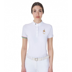 Polo donna da concorso slim fit Equestro X FISE