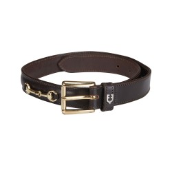 Cintura EQUESTRO in cuoio con morso fine e leggero nichelato
