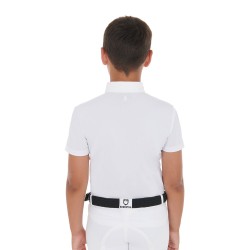 Polo bambino da concorso slim fit quattro bottoni EQUESTRO