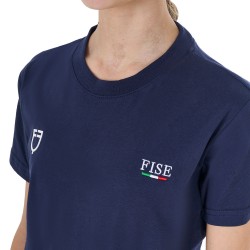 T-shirt unisex bambini slim fit Equestro X FISE