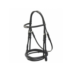 TESTIERA PER CAVALLO SAGOMATA CON STRASS E REDINI MONTA INGLESE