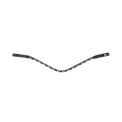 FRONTALINO IN CUOIO PER TESTIERA CAVALLI WALDHAUSEN X-LINE GLAM, CON BRILLANTI Frontalino sagomato con strass luccicanti.