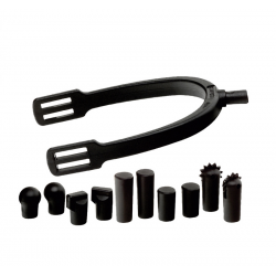 SPERONI DI PLASTICA IN BLISTER 5 GAMBI INTERCAMBIABILI COLORE NERO