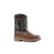 STIVALI WESTERN BICOLORE MODELLO "WEST" da 35 - 47  IN CUOIO E SUOLA IN GOMMA 
