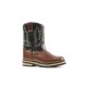 STIVALI WESTERN BICOLORE MODELLO "WEST" da 35 - 47  IN CUOIO E SUOLA IN GOMMA 