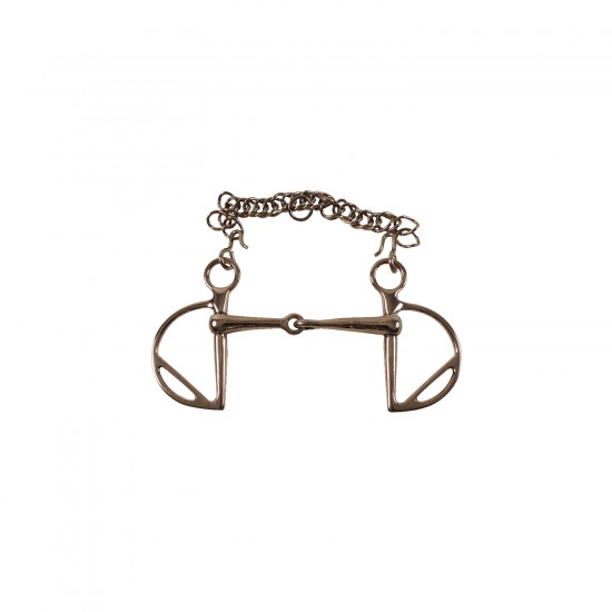 Filetto spagnolo snodato con imboccatura piena Materiale: acciaio inox MM20