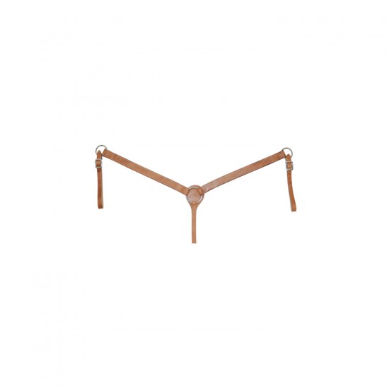 PETTORALE LISCIO STRETTO LAKOTA  western in cuoio oliato