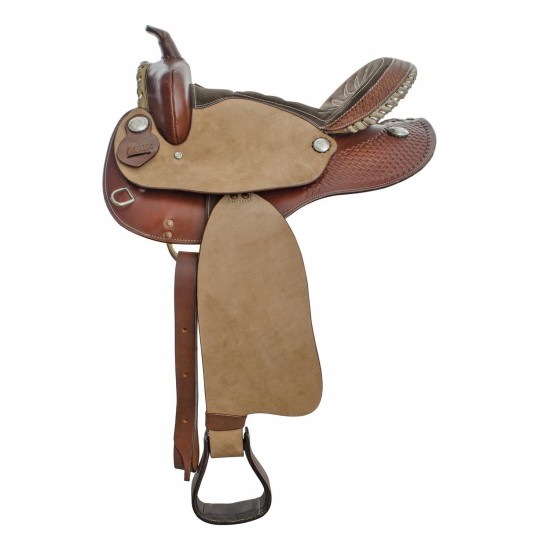 Sella monta western per cavallo Lakota modello barrel pro arab 