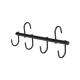 Appendibriglie scuderia multiplo portatile snodato in metallo verniciato con ganci girevoli