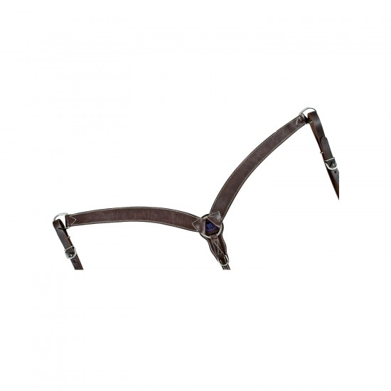 PETTORALE WESTERN PER CAVALLI IN CUOIO GRASSO POOL'S LISCIO