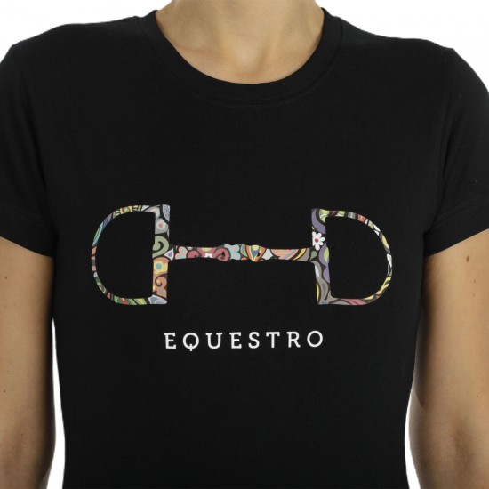 T-SHIRT EQUITAZIONE IN COTONE DONNA FILETTO EQUESTRO