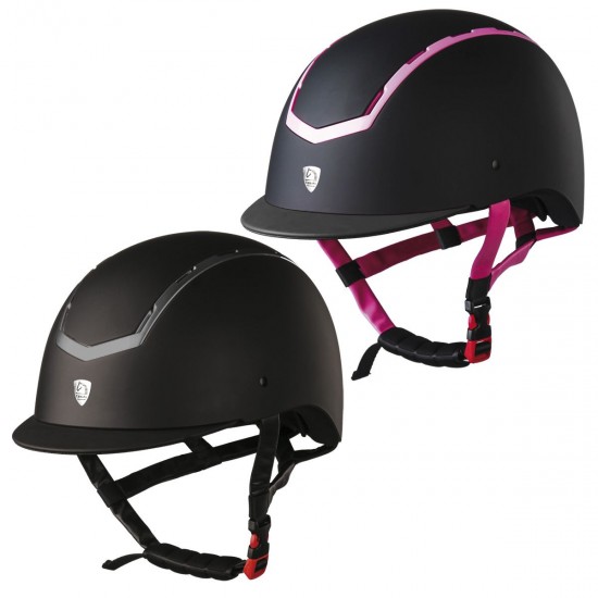 Cap cavaliere Tattini Con Rivestimento Gommato E Inserti Lucidi CASCO EQUITAZIONE monta inglese