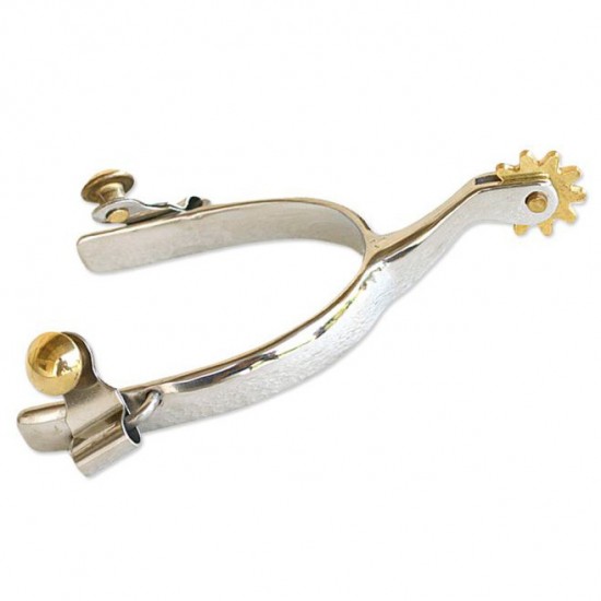 Speroni Western in acciaio lucido,con rotella