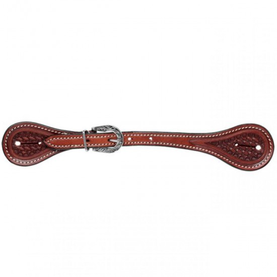 Cinturini per speroni western in cuoio con lavorazione basket LAKOTA