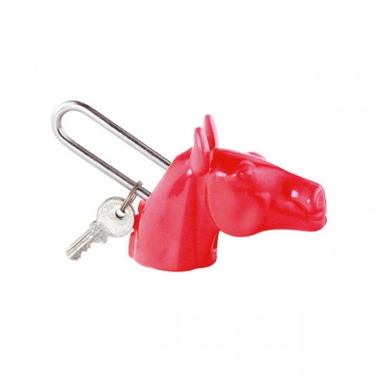 lucchetto a forma di testa di cavallo per bauli e bauletti