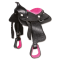 Sella western per pony e cavalli sintetica per bambini, modello Think Pink, completa di accessori. MISURA 12"