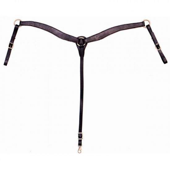 PETTORALE WESTERN SAGOMATO PER CAVALLI IN CUOIO LISCIO TATTINI