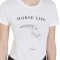 Equestro T-shirt diamonds horse life donna cotone T-shirt donna slim fit in cotone a mezza manica rappresenta la perfetta unione tra comodità ed eleganza grazie ai suoi dettagli.