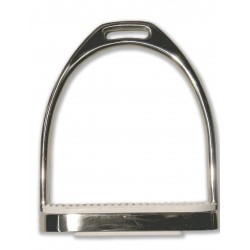 STAFFE PER CAVALLO MONTA INGLESE ACCIAIO INOX CON PEDANE BIANCHE O NERE