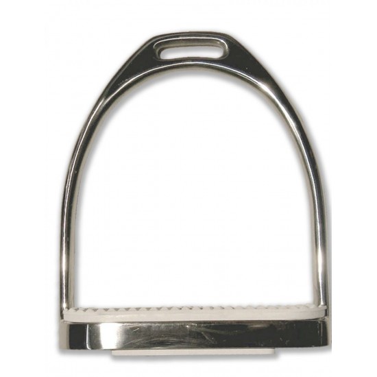 STAFFE PER CAVALLO MONTA INGLESE ACCIAIO INOX CON PEDANE BIANCHE O NERE