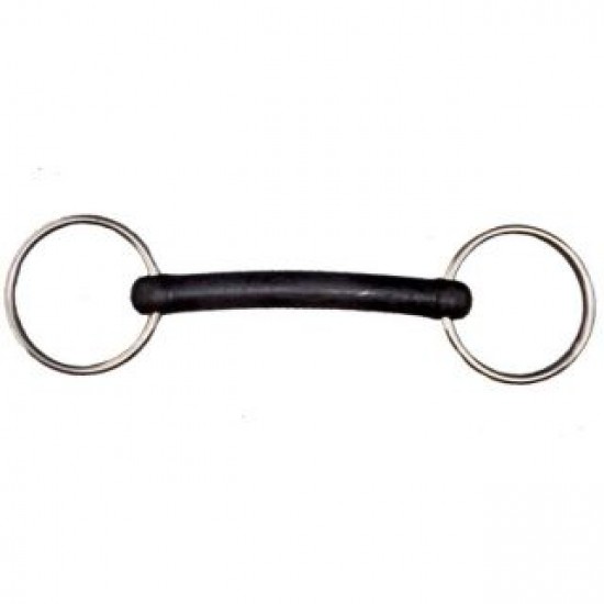 Filetto Intero per cavallo flessibile rivestito in gomma, imboccatura 19 mm, 