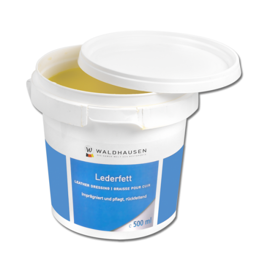 GRASSO PER CUOIO E FINIMENTI DEL CAVALLO E CAVALIERE LEADERFETT SCHWARZ WALDHAUSEN 500 ml