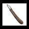 COLTELLO PER MASCALCIA PAREGGIATURA, FERRATURA CAVALLI DOUBLES MOD. COLTELLO INGLESE LOOP AD ANELLO MANICO IN LEGNO
