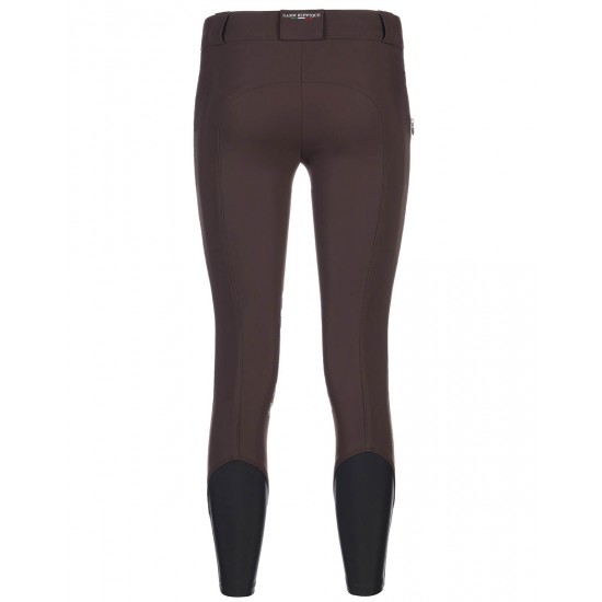 Pantaloni equitazione monta inglese donna Sarm Hippique microfibra e grip ginocchio