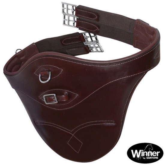 SOTTOPANCIA PARARAMPONI GOLD IN CUOIO ITALIANO GOLD  e fibbiere in acciaio inox, elastici tripli in tinta