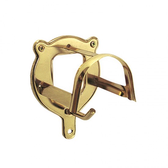 PORTABRIGLIA FINITURA OTTONATA IN METALLO SAGOMATO COMPLETO DI VITI