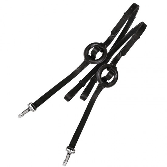 REDINI PER CAVALLI DA DOMA IN CUOIO CON ANELLI IN GOMMA