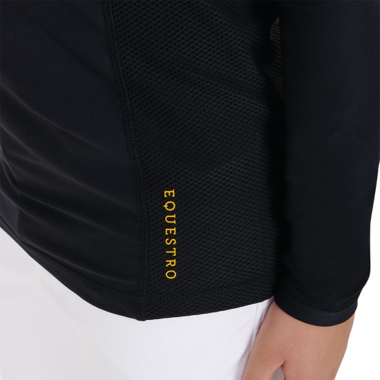 MAGLIA EQUITAZIONE COLLETTO COREANA BASE LAYER BAMBINO DA ALLENAMENTO IN TESSUTO TECNICO