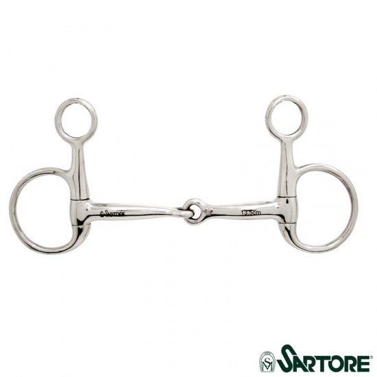 FILETTO  PER CAVALLO TIPO BAUCHER INOX MM13 IN ACCIAIO INOX PIENO